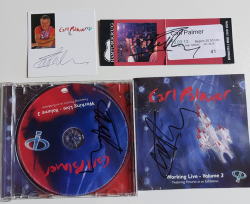 Carl Palmer - Working live vol. 3 CD     SIGNIERT signed  4x Autogramm - Bild 2 von 7