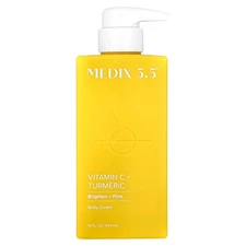 Body Cream, Vitamin C + Turmeric, 15 fl oz (444 ml)