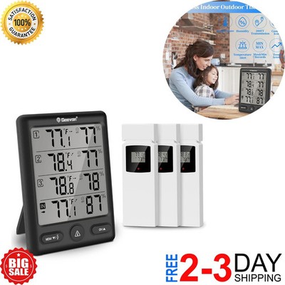 Indoor Outdoor Thermometer Wireless with 3 Remote Sensors, Digital Hygrometer...
