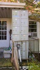 VTG STEEL 12 CUBBY LOCKER, GREAT FOR STORAGE