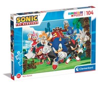 Clementoni - 27159 - Supercolor Puzzle Sonic - 104 Teile - Puzzle 104 Teile Ab 6