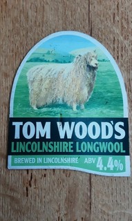 Beer pump clip badge Tom Woods Brewery Lincolnshire Longwool Sheep Theme