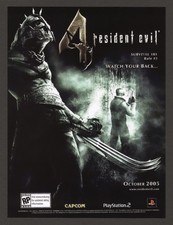 Resident Evil 4 PS2 Playstation 2 PC 13 X 18 ...