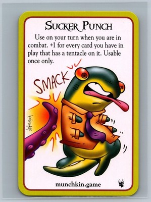 Munchkin Cthulhu Sucker Punch Promo Card USED Steve Jackson Games SJG