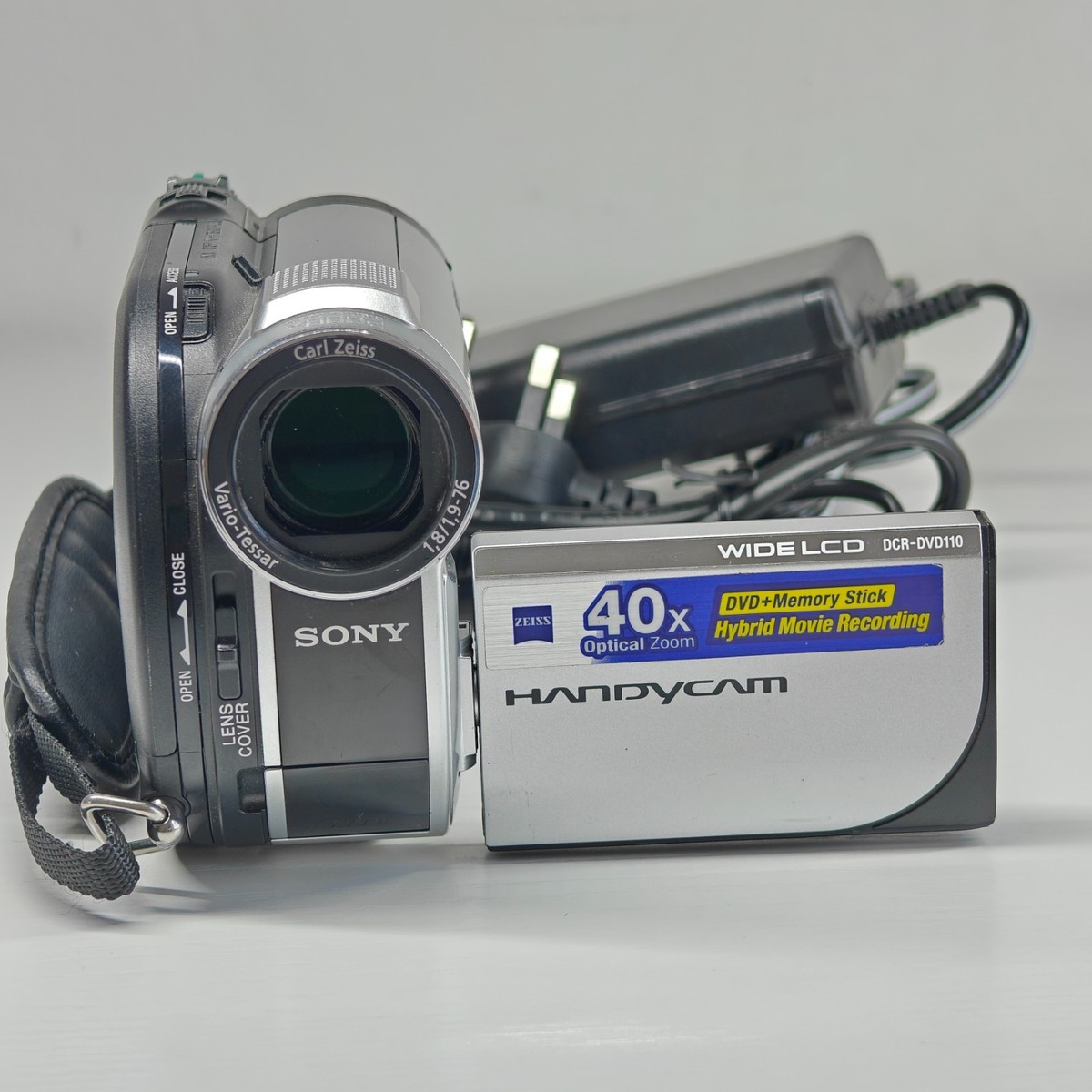 Sony Handycam DCR-DVD110E Camcorder Silver DVD RW NightShot 40x
