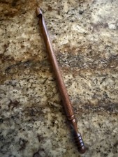 Vintage Crochet Hook Rosewood Wooden No Markings