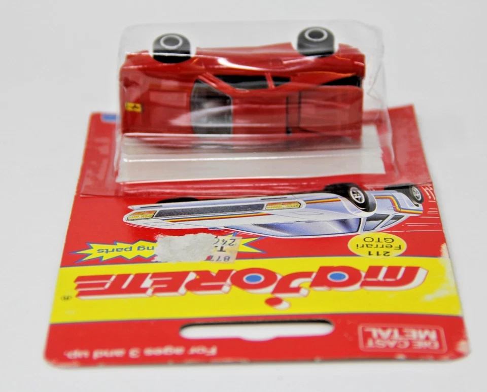 Vintage MAJORETTE #211 FERRARI GTO RED Made In France New On Card Rare Free Ship - Image 4 of 4