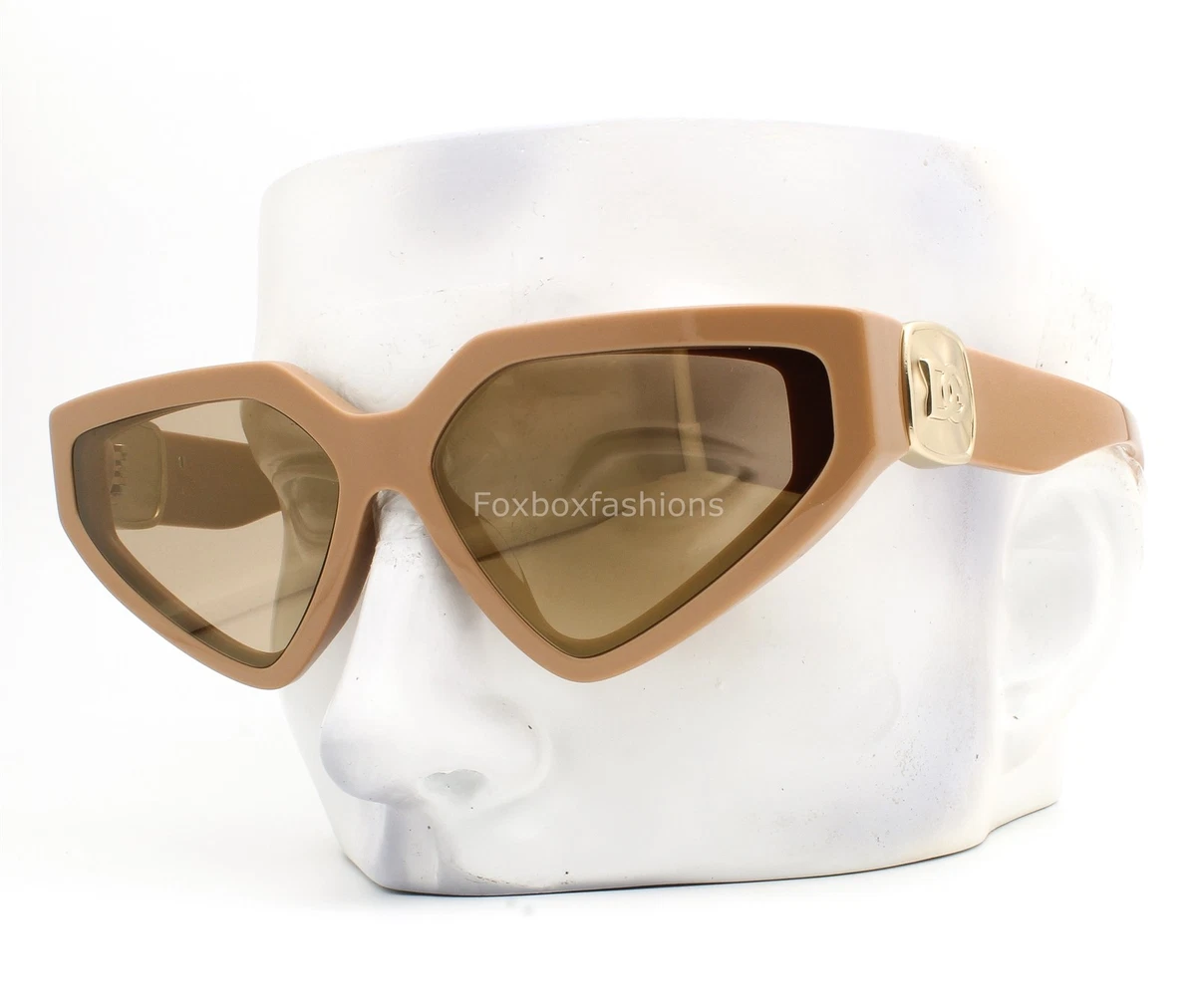 Dolce & Gabbana Multicolor Mirrored Rimless Sunglasses Dolce & Gabbana Multicolor Wood Crystal Sunglasses - Ellie Belle main image 4