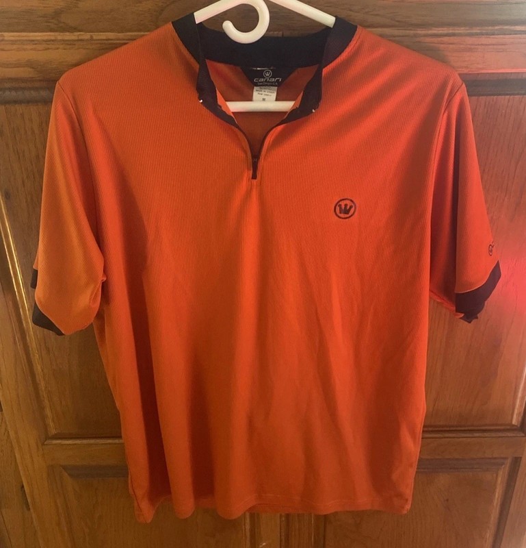 canari cycling jersey Men's XL M Orange Short Sleeve Shirt