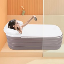 Inflatable Bathtub, Foldable 50.84 32.28 22.44 inches SPA Bathtub for Shower