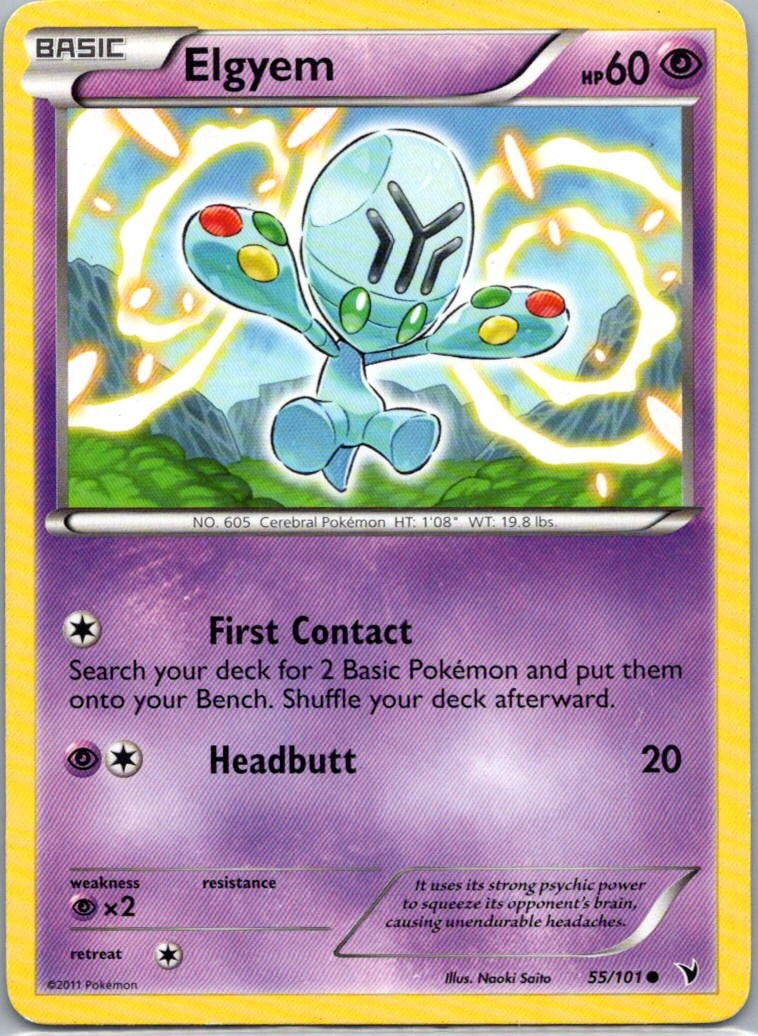 Pokemon TCG Elgyem 55/101 Noble Victories MP