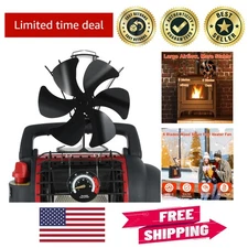 Heat Powered 6-Blade Fan for Fireplaces & Buddy Heaters – Compact Design