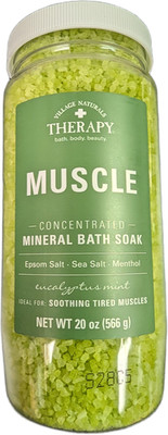 Village Naturals Therapy Muscle Bath Soak Eucalyptus Mint 20 oz NEW