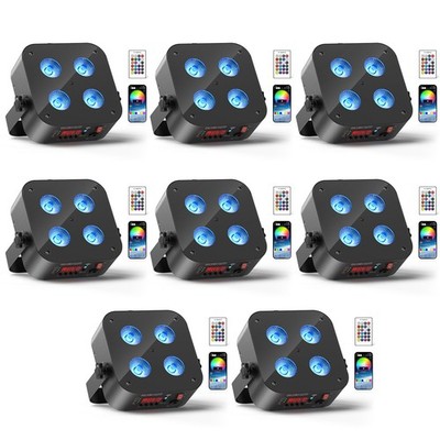 Neu 108W RGBWA UV Akku LED Par 6in1  Wiederaufladbares Bühnenlicht DMX APP WIFI