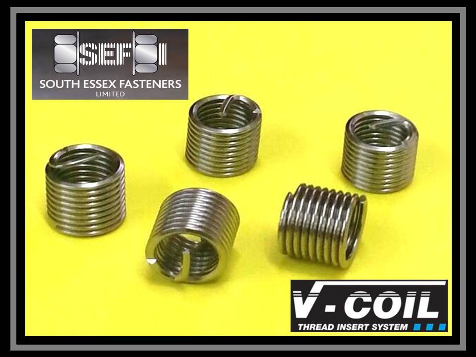 M10 x 1.0 x 1.5D  V Coil - Fits Helicoil - Wire Thread Repair Inserts (QTY 10)