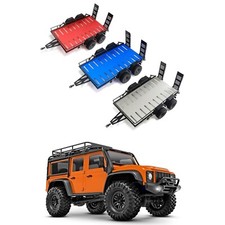 Aluminum 4-wheel Trailer for Traxxas 1/18 TRX4M Land Rover Defender RC Car