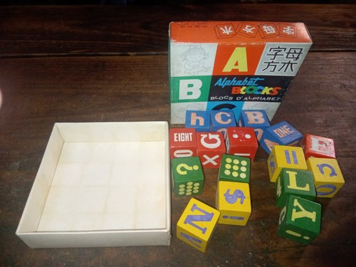 BLOQUES ALFABETO CHINA VINTAGE Y MUY RAROS WB 370 JUGUETE DIDÁTICO NUEVO EN CAJA - Imagen 3 de 5