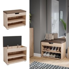 Panca scarpiera per il corridoio Armadio scarpiera 2 Ripiani Rolfe Sonoma Vicco