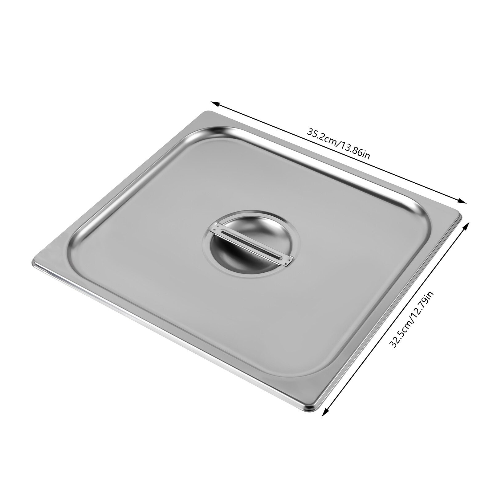 Set Of 6 2 3 Size Pan Lid Stainless Steel Steam Hotel Prep Table Food