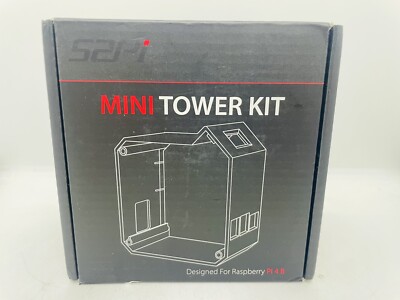 52 pi Mini Tower RGB Fan with M.2 SATA SSD NAS Kit Case for Raspberry Pi 4 B