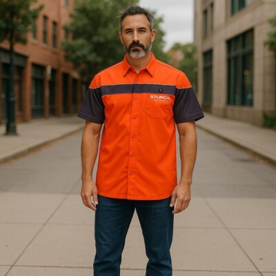 Harley Davidson Sturgis 83rd Motorcycle Rally 2023 Orange Snap-On Shirt - 2XL