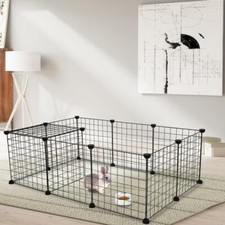 12 X Portable Metal Dog Playpen Crate Fence Pet Puppy Play Pen Exercise Cage US
