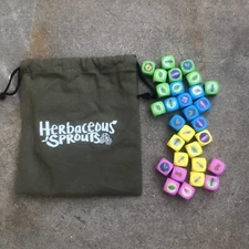 Herbaceous Sprouts 30 Gorgeous Seed Dice Replacement Pieces Plus Drawstring Bag