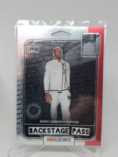 2019 NBA Hoops Premium Stock KAWHI LEONARD Backstage Pass #8 C4B
