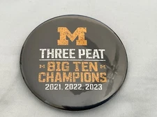 University Michigan Football Three Peat Big Ten Champions 21,22,23 Button/Pin
