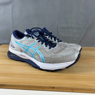 ASICS Gel Nimbus 21 1012A689 Women's Shoes Size 10.5 Gary White Lace-Up Sneaker