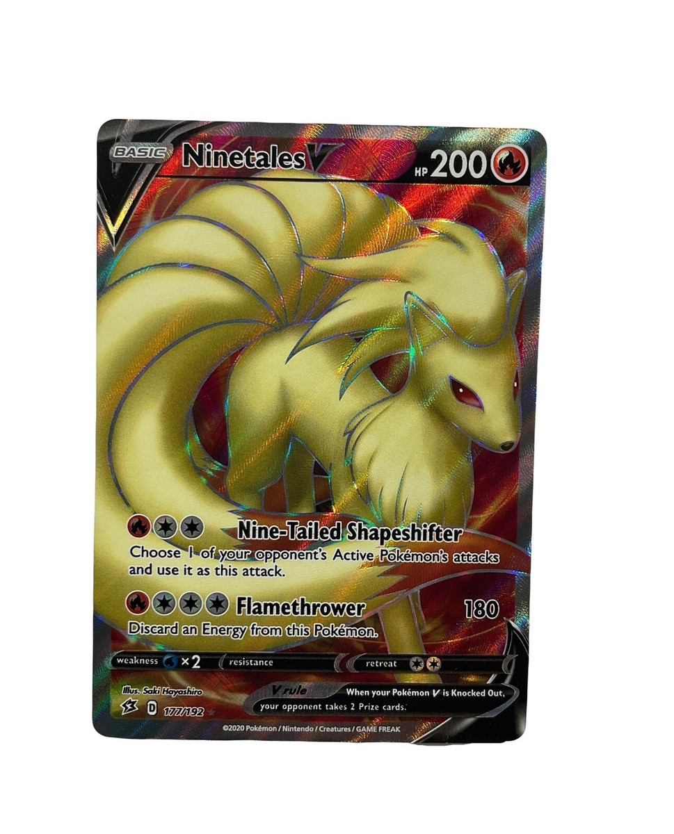 Pokémon TCG Ninetales V Rebel Clash 177/192 Holo Full Art Pokémon TCG Ninetales V Rebel Clash 177/192 Holo Full Art