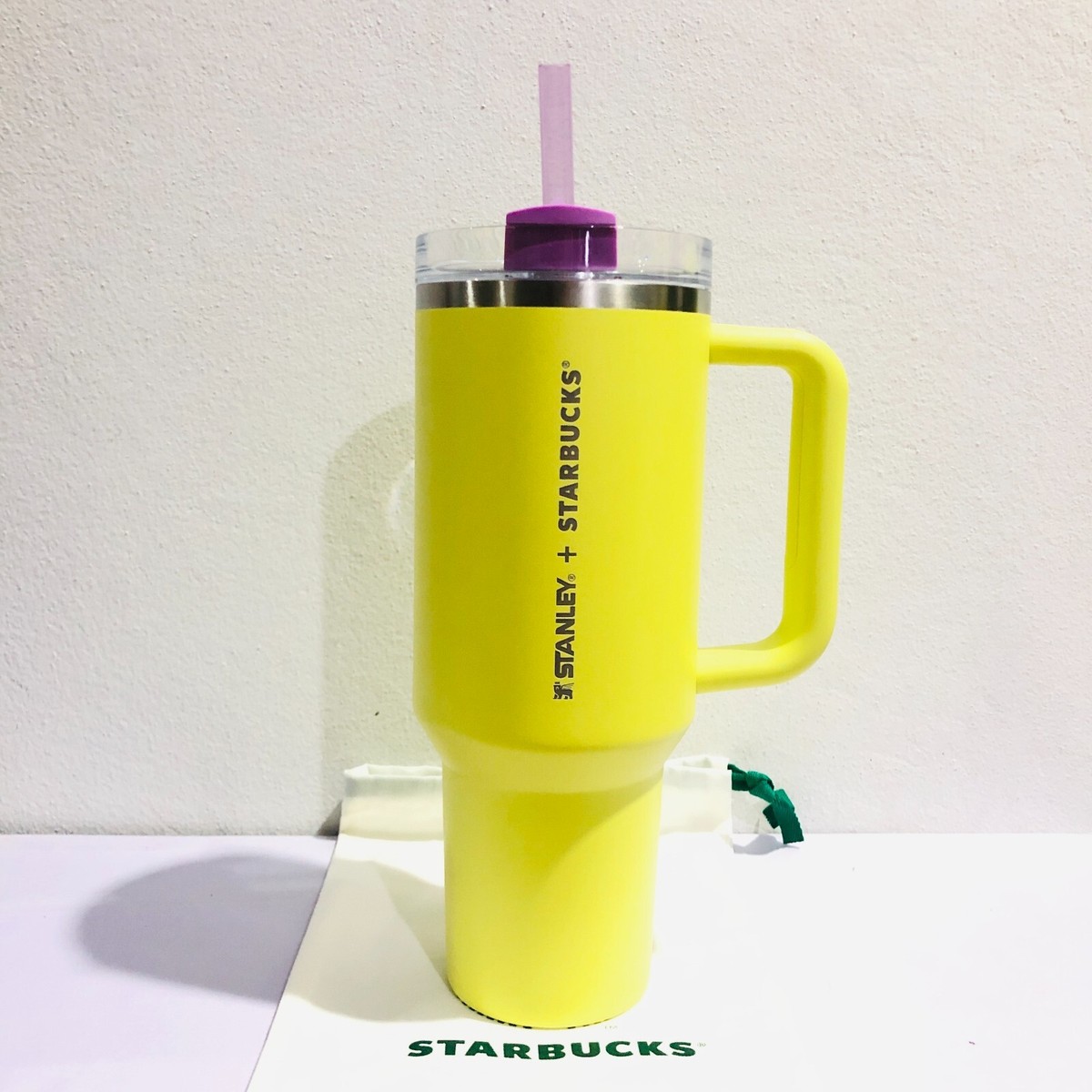 Starbucks+Stanley 40 oz. Quencher Tumbler Lime Purple Cold Cup 
