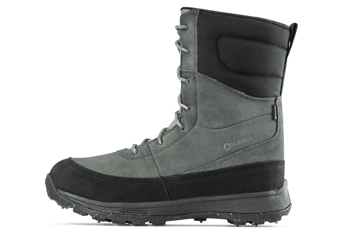 New ICEBUG Torne 2 Men SNOW BOOT Sz 10.5 BUGrip GTX PineGrey Leather Lightweight