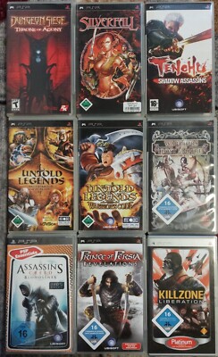 PSP spiele sammlung Untold Legends, Assissins Creed, Prince of Persia