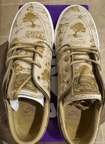 Nike SB Zoom Janoski OG+ Premium, ‘Sesame / Flat Gold’, Men’s Size 8, BRAND NEW - Picture 5 of 7