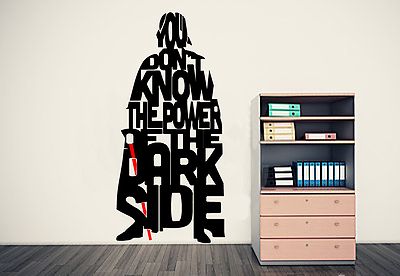 POWER of the DARK SIDE STAR WARS WANDBILD AUFKLEBER, DECAL, WANDBILD - Darth Vader