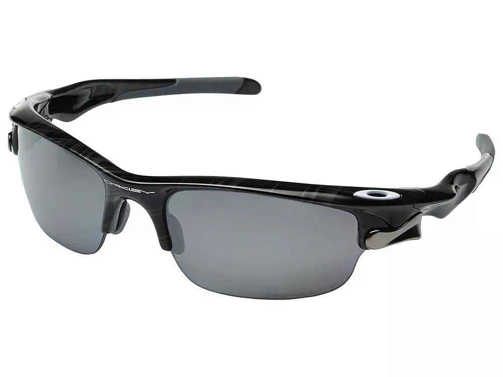 Oakley Fast Jacket Polarized Sunglasses OO9097-2672 Black Plaid/Black  Iridium