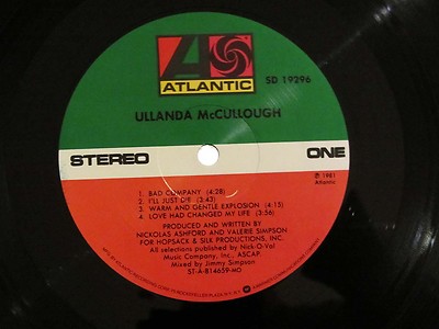 Disco ULLANDA MCCULLOUGH Ullanda McCullough ATLANTIC SD-19296