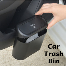 Multifunction Car Trash Bin Universal Hanging Vehicle Garbage Can Auto Close Lid