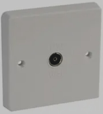 2 x Crabtree 1 Gang 1-fach Direktanschluss Koaxial Steckdose weiß