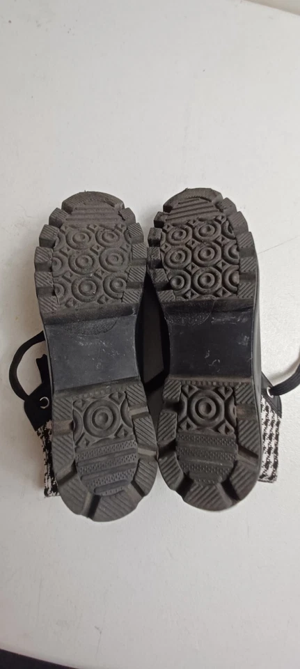 Mudd Jupiter-01L Ladies Black Lace Up Boots Checkered Size 7.5 - Image 4 of 4