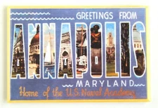 Greetings from Annapolis Maryland FRIDGE MAGNET travel souvenir "style B"