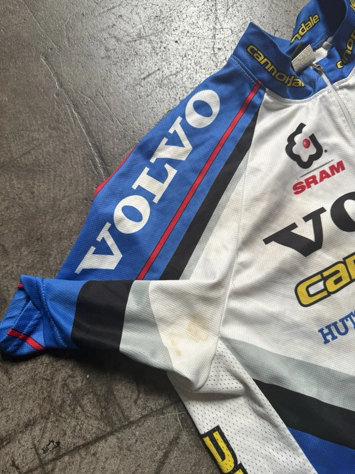 Camiseta deportiva de ciclismo vintage Cannondale Volvo Team 3/4 cremallera talla L Foto 4 de 4