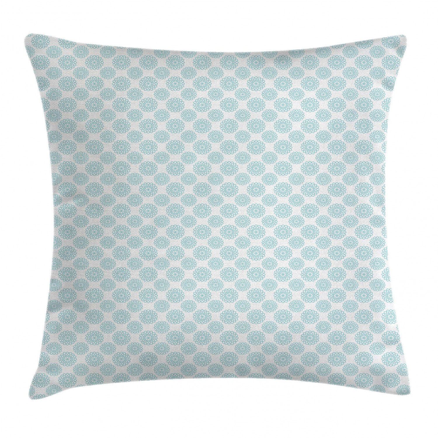 Light Blue Elliptic Starry Bold Square Pillow Cover 16 Inches
