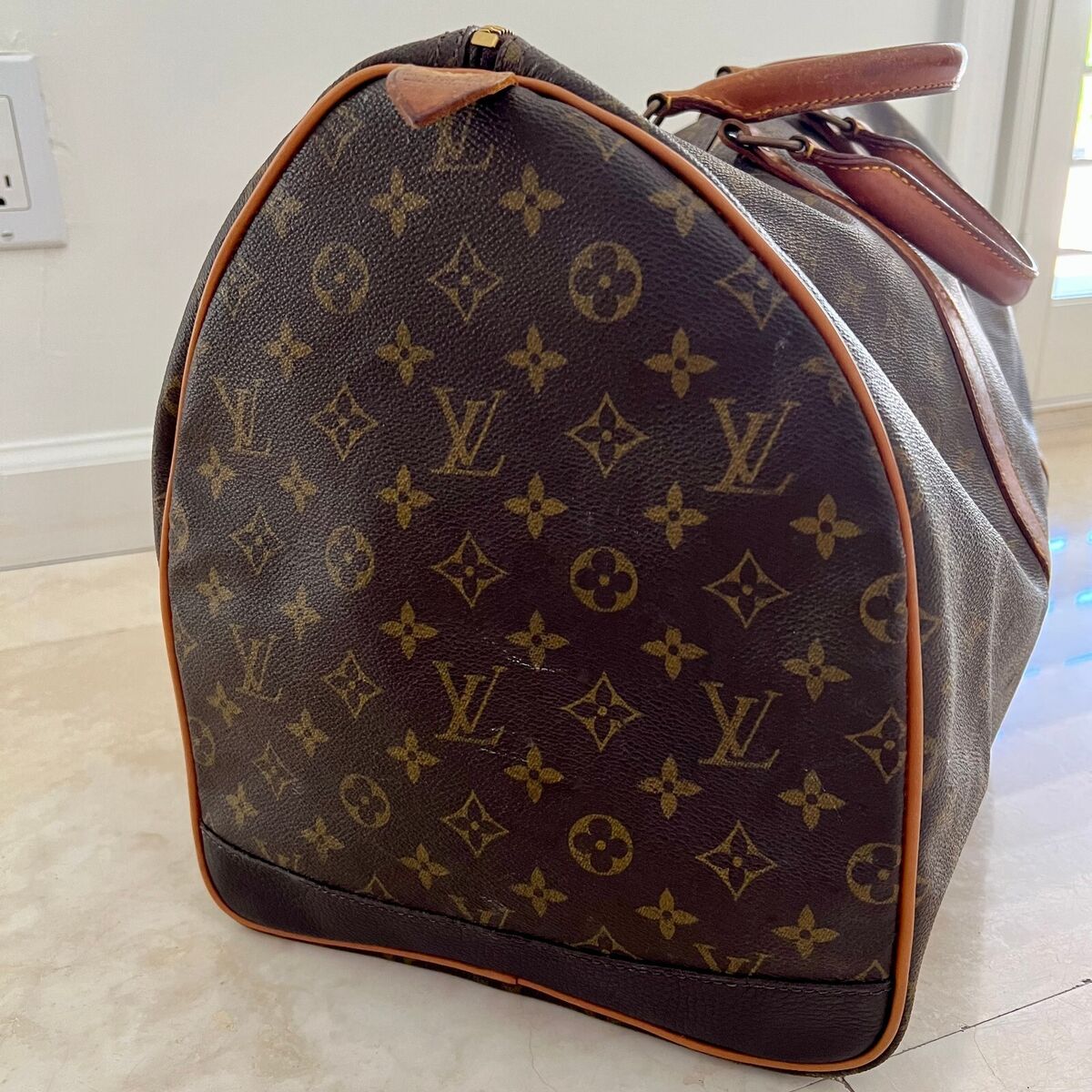 Louis Vuitton Vintage Keepall 55 Travel Duffle Bag in Brown Louis Vuitton Vintage Keepall 55 Travel Duffle Bag in Brown