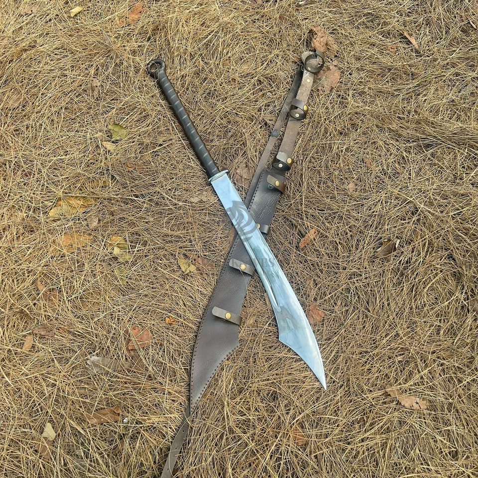 Espada Pudao Hecha a Mano 24 Pulgadas Mango Largo Antigua Espada Tradicional China Foto 2 de 4