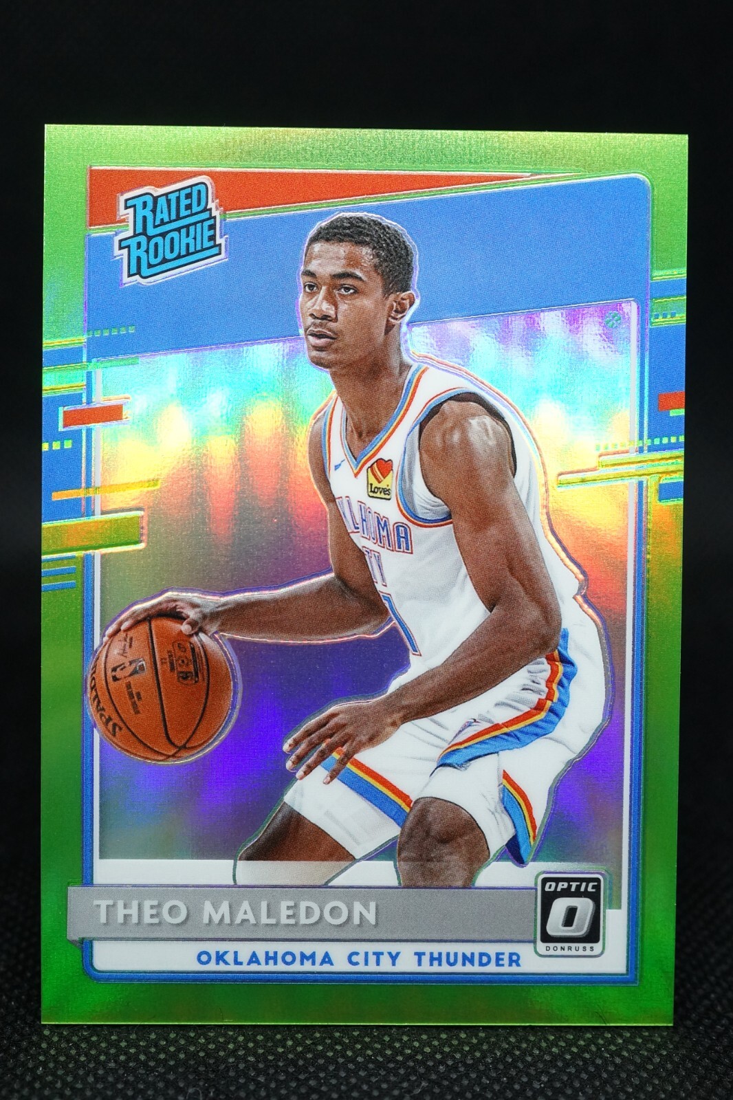 2020-21 NBA Panini Optic Rated Lime Green Prizm 17/149 Theo Maledon Rookie #184