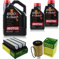 Inspektionspaket 7L Motul 8100 X-Clean+ 5W-30 FüR Hyundai Santa Fé II 2.2 Crdi