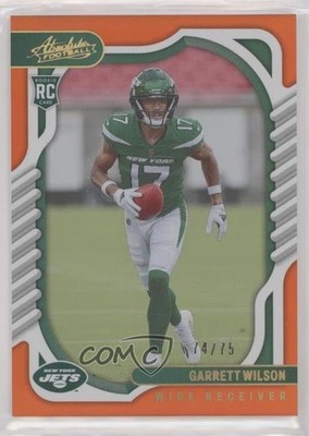2022 Panini Absolute Rookies Spectrum Orange 74/75 Garrett Wilson Rookie RC v1x