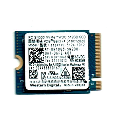 Western Digital NVMe 2230 WD PC SN530 512GB M2 SSD kurze Baulänge 30mm